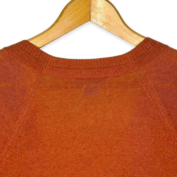 Eddie Bauer Women's Short Sleeve Linen Blend Cardigan Size 2X Burned Orange - Picture 6 of 10